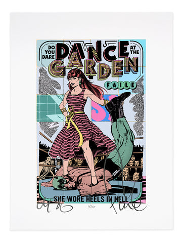 Dance at the Garden Block Print