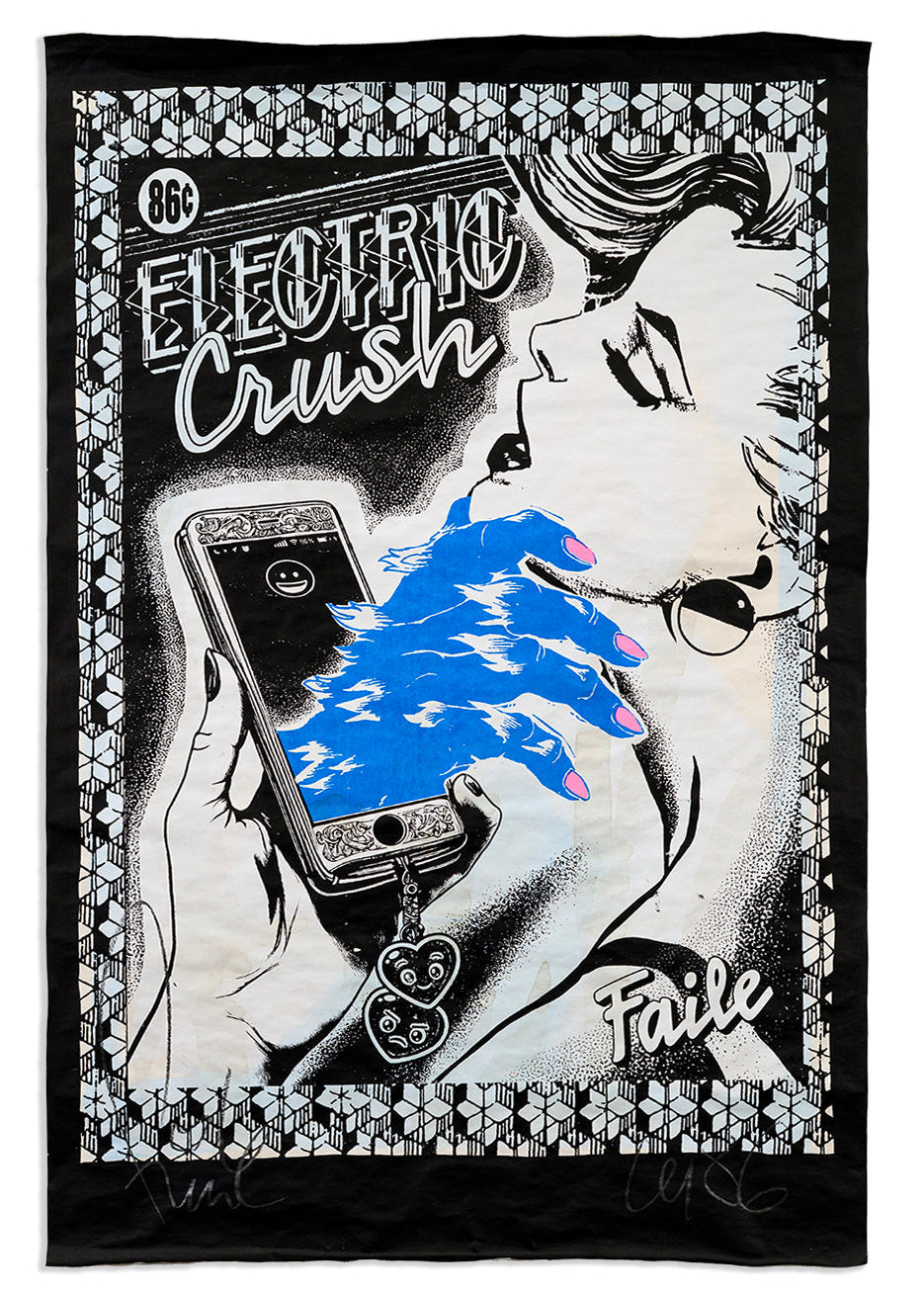 Electric Blue Crush Street Print