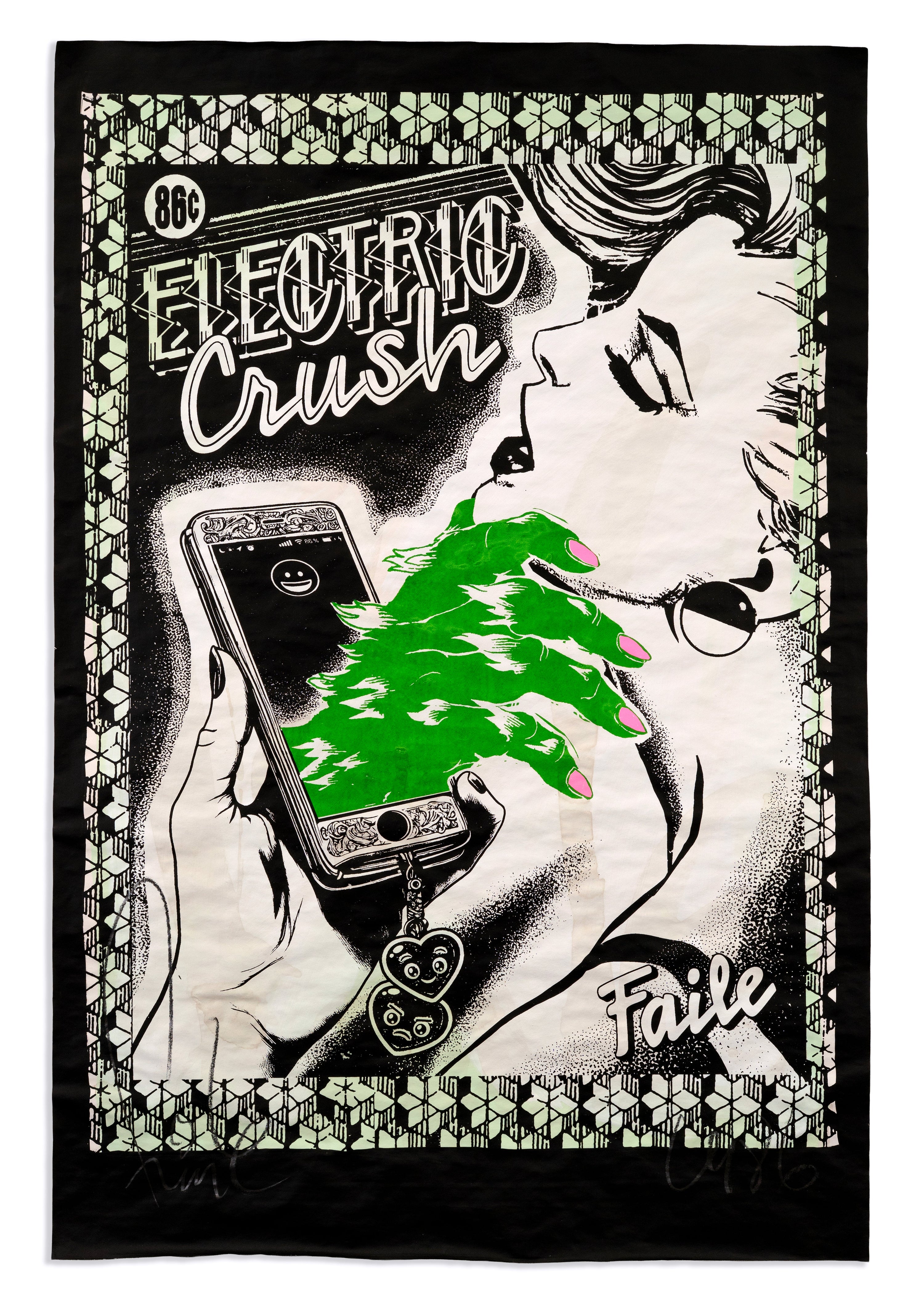 Electric Green Crush Street Print