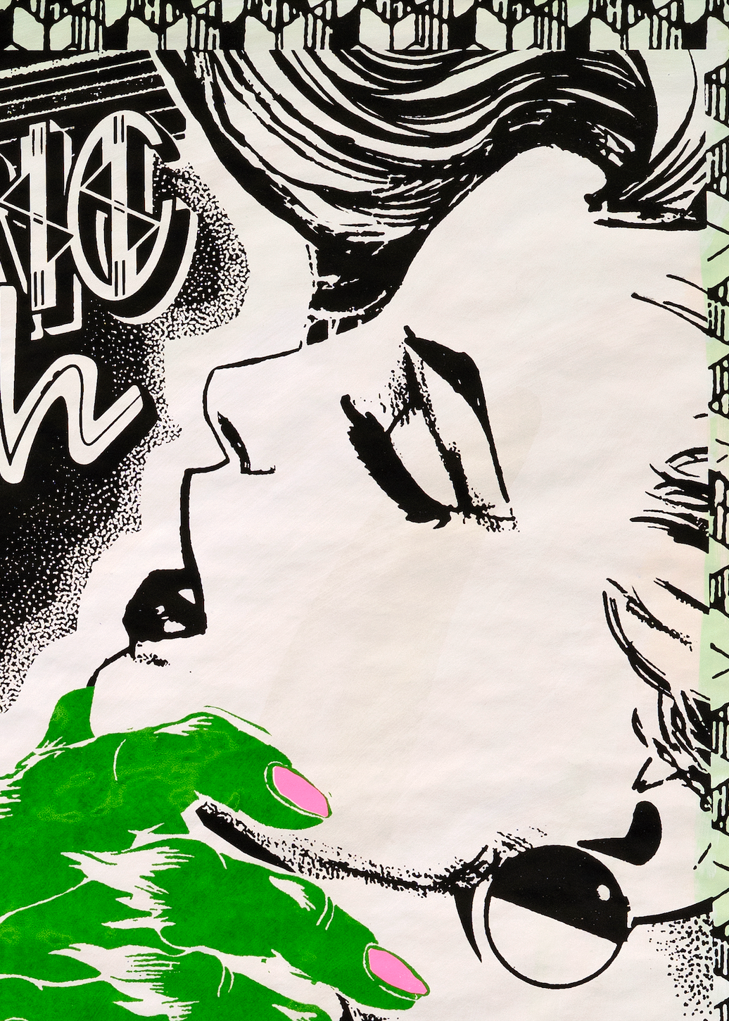 Electric Green Crush Street Print